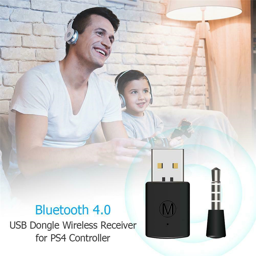 For PS4 Headphone Microphone Bluetooth Wireless USB Adapter Dongle 4.0