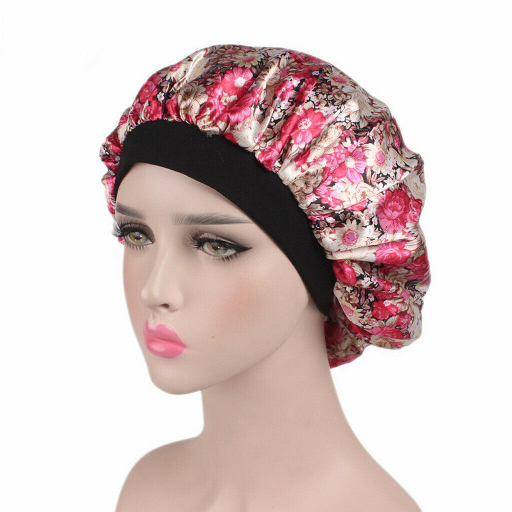 Women's Silk Night Sleep Cap Hair Care Satin Hats Head Cover
