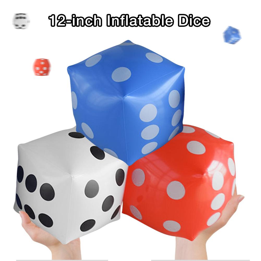 Inflatable Dice Cube 12/" Blow-Up Dice Kids Education Prop Toy Game Party Gift