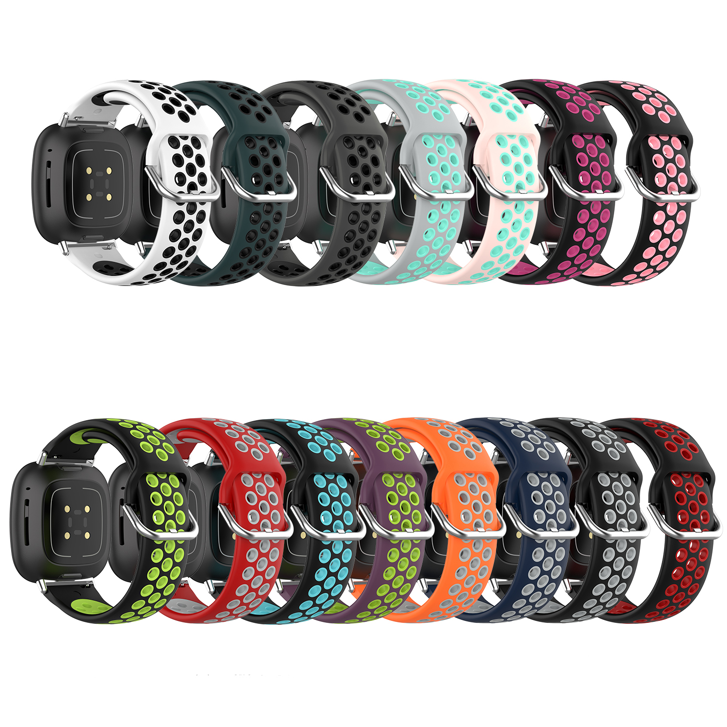 15 Colors Wrist Band Watchband Strap For Fitbit Versa 3/Fitbit Sense ...