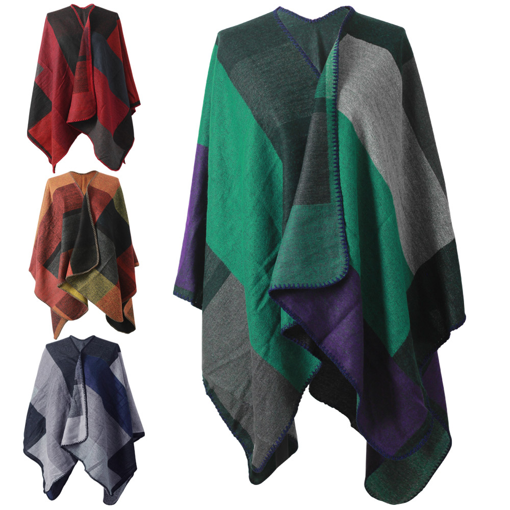 Women Long Cashmere Winter Soft Warm Scarf Wrap Shawl Plaid Pashmina Neck Wraps