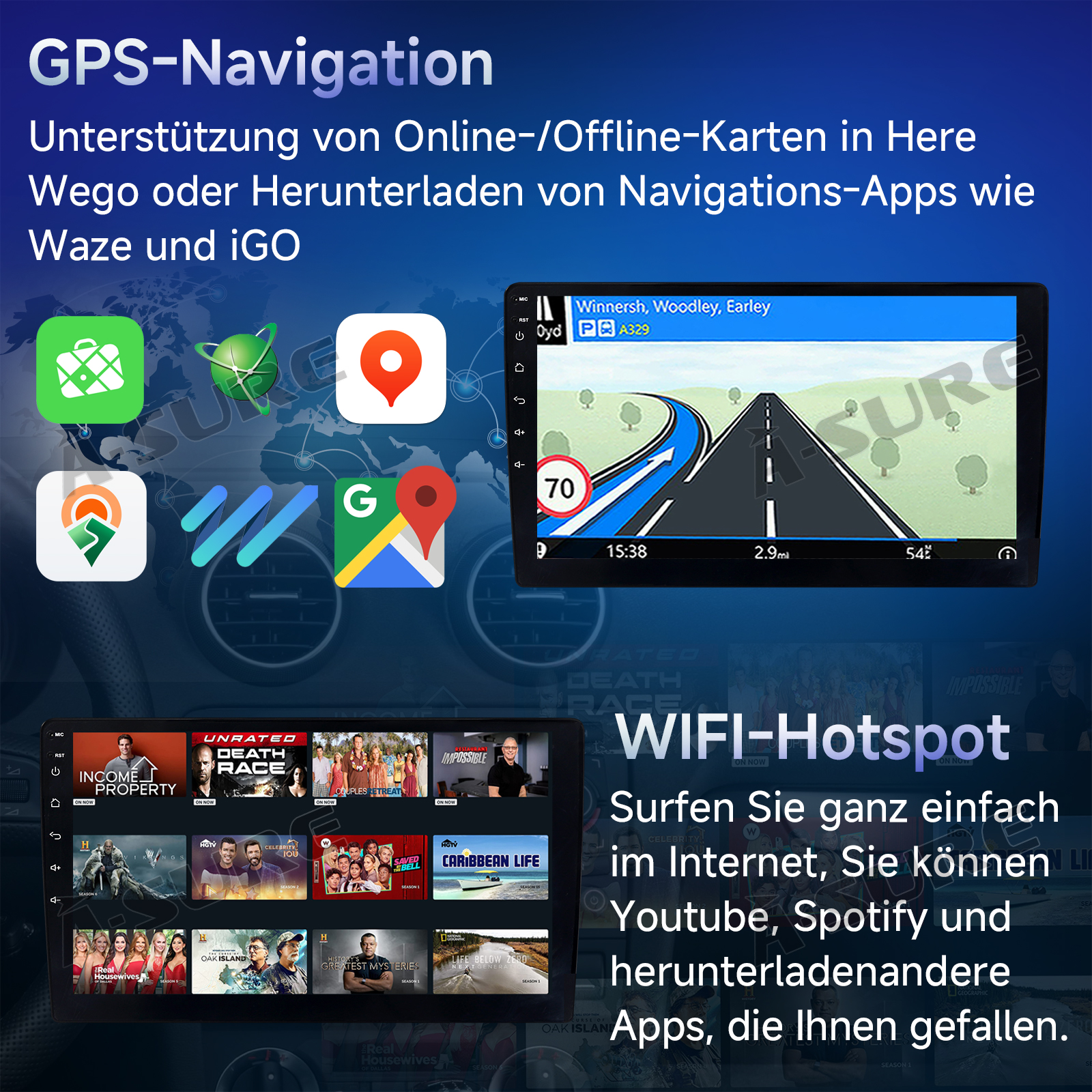 Android14 CarPlay Autoradio Für Mazda 2 2014-2023 GPS Navi 2+32G RDS