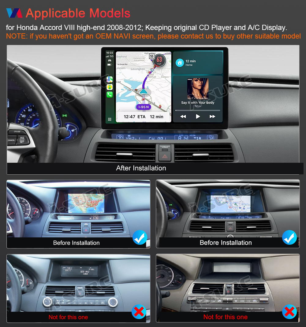 13.1'' QLED 4+64G Android 14 Stereo Radio GPS For Honda