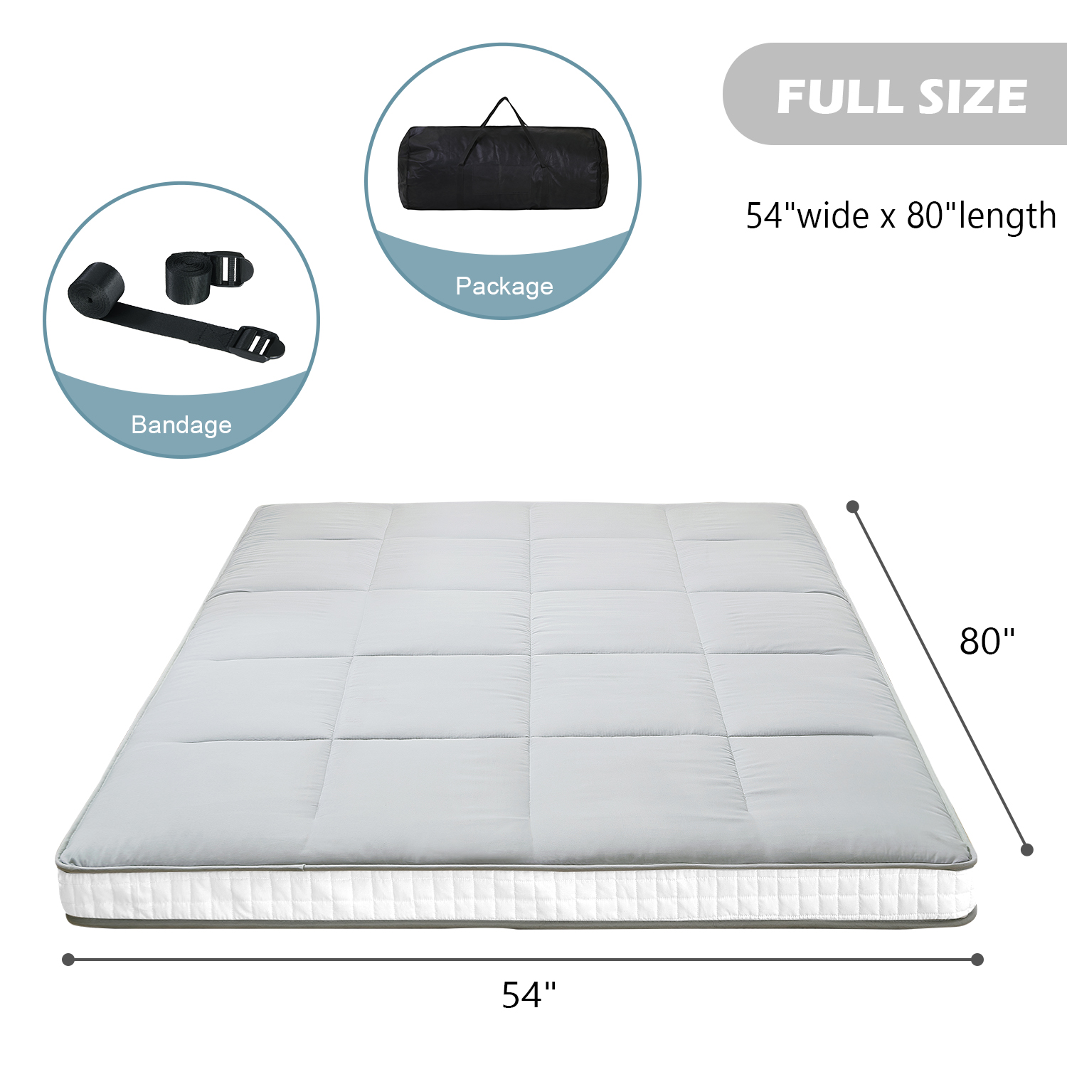 Begonia.K Japanese Floor Mattress Futon Mattress, Thicken Tatami Mat  Sleeping Pad Foldable Roll Up Mattress Dormitory Mattress Pad Bed 