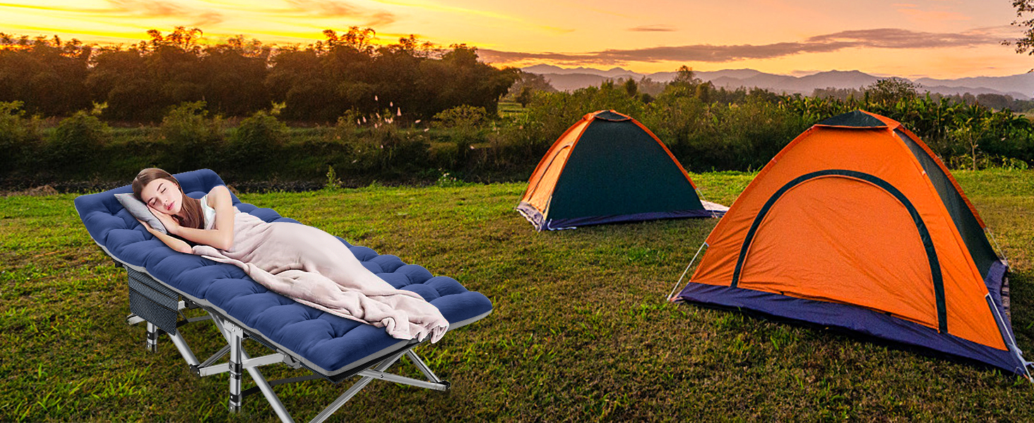 Folding Camping Military Cots Guest Sleeping Bed Portable W