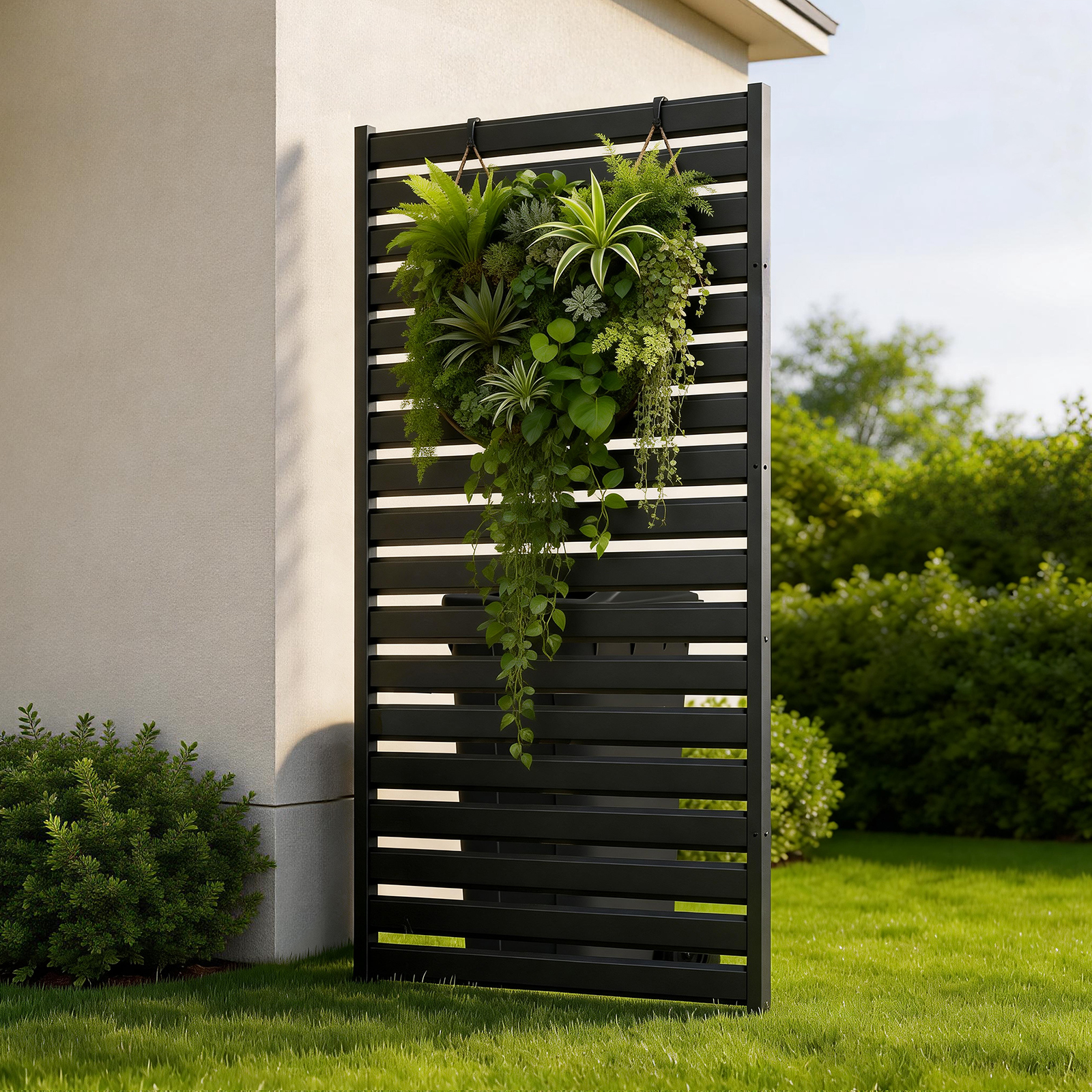 NAIZEA Air Conditioner Fence Panels Screen Trash Can Metal Privacy Fence Panels
