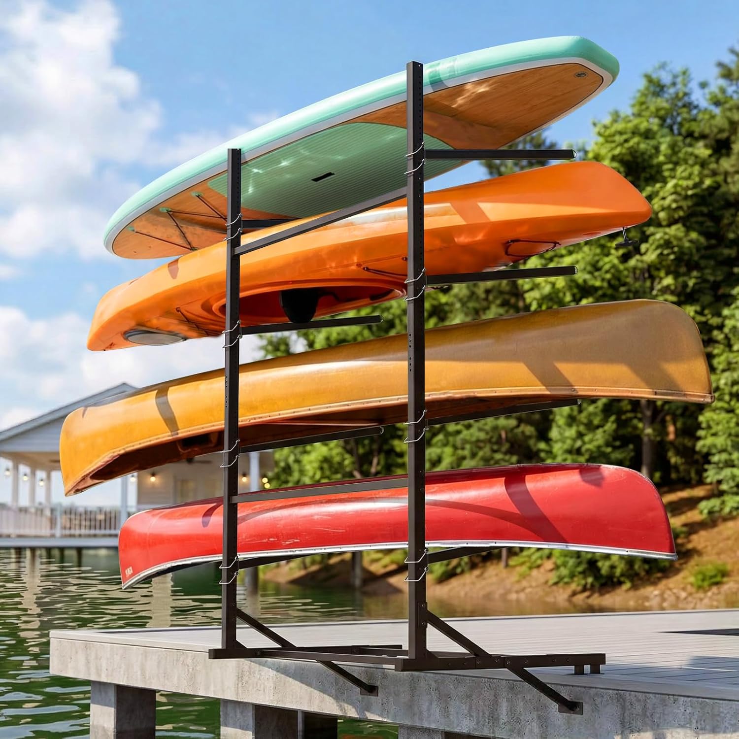 Storage Rack Freestanding Wall Mount 2 & 4 Tier Kayak Holder Stand