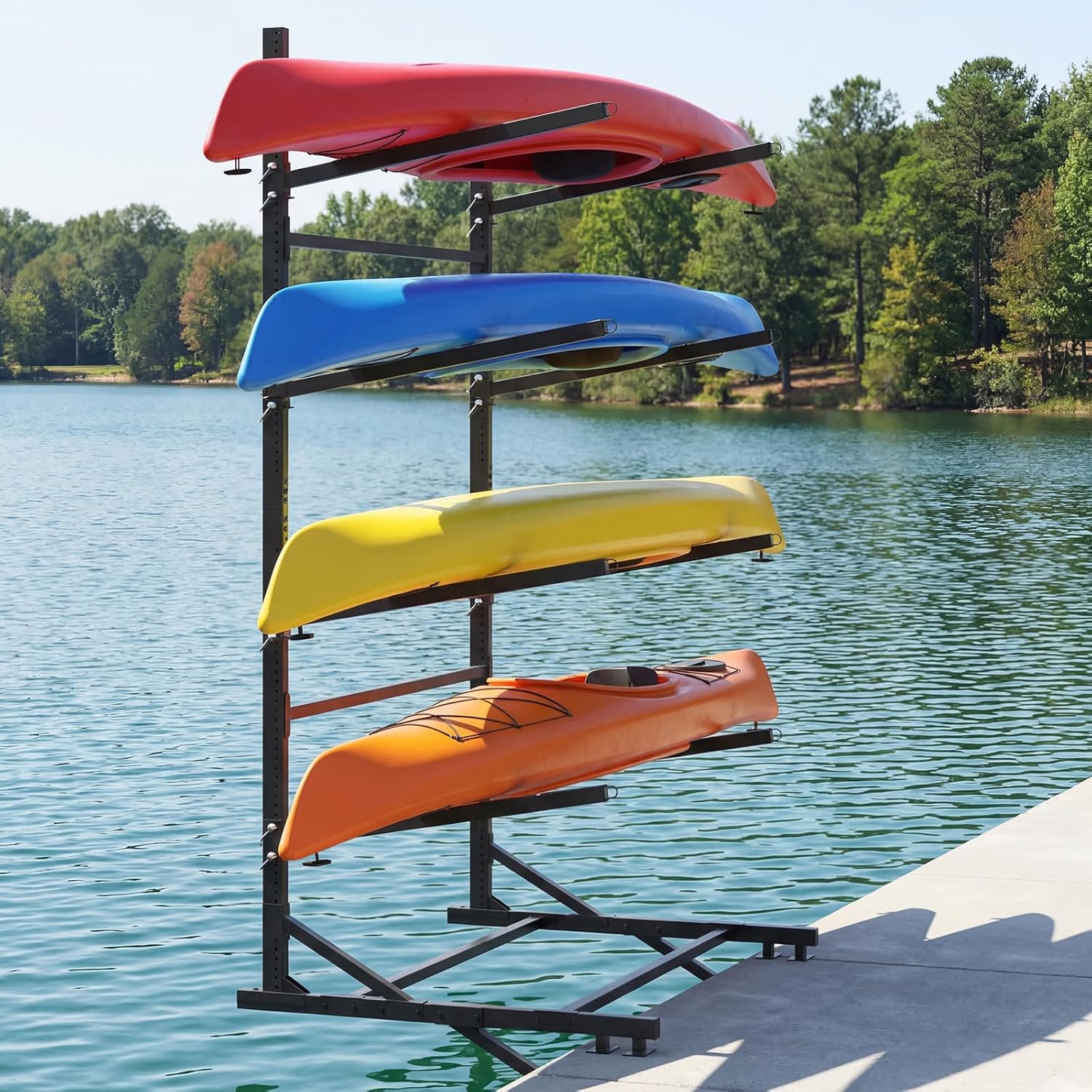 NAIZEA Kayak Storage Rack Freestanding Wall Mount 2 & 4 Tier Kayak Holder Stand