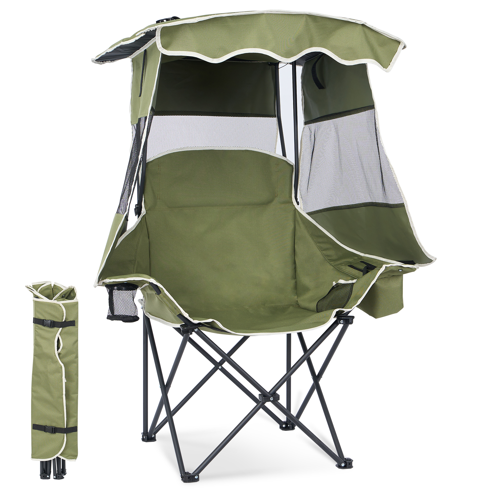 S With Canopy Shade Portable Heavy Duty Outdoor Beach Chair