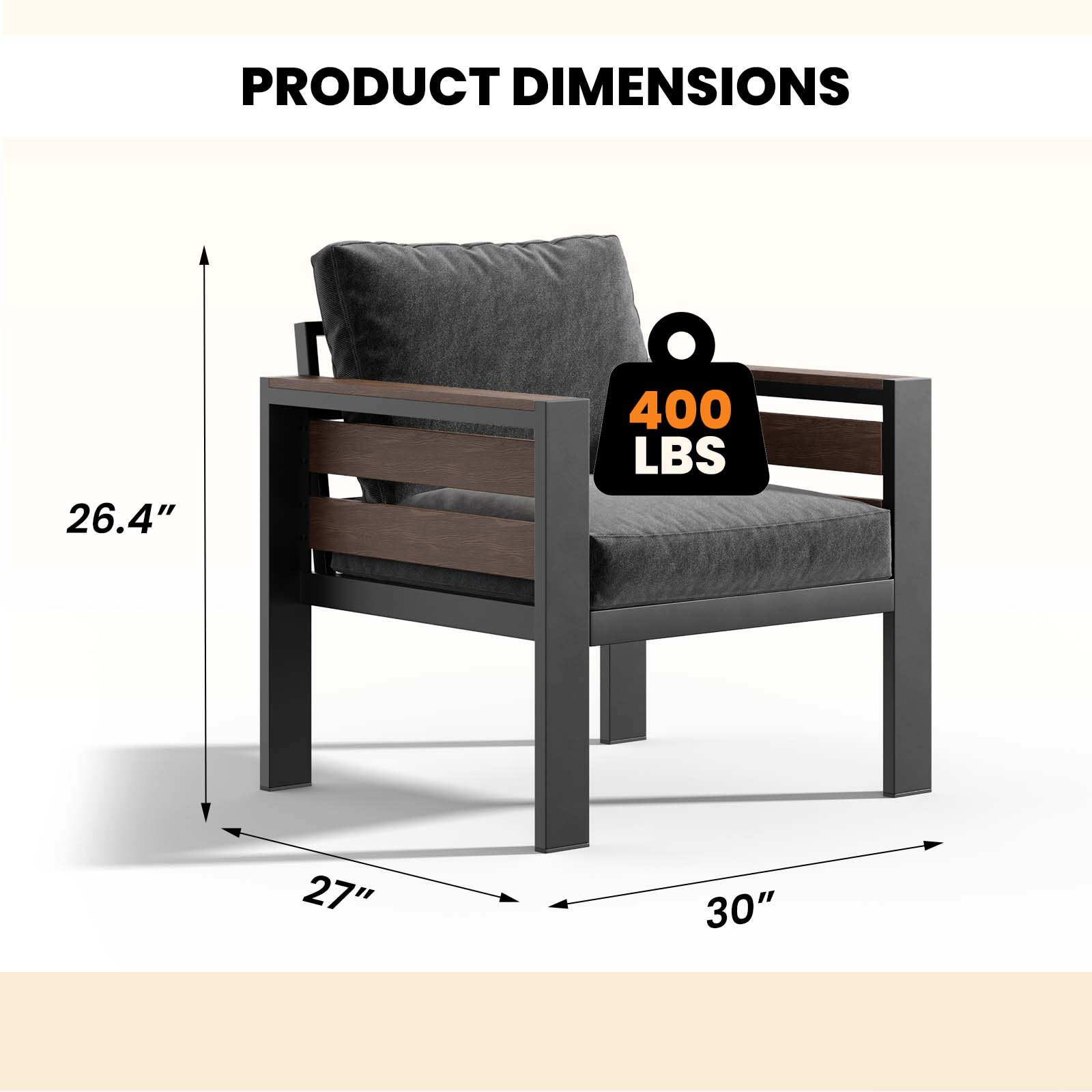 Deluxe Outdoor Living Set Modular Sofa Set Sofa with Coffee Table & Ottomans