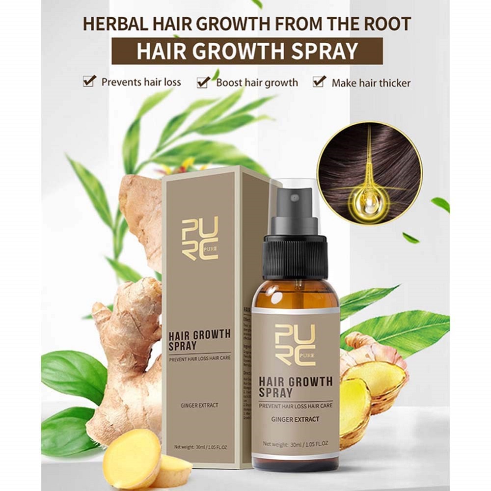 Ginger Extract Hair Growth Spray & 540 Micro Titanium Needle Derma