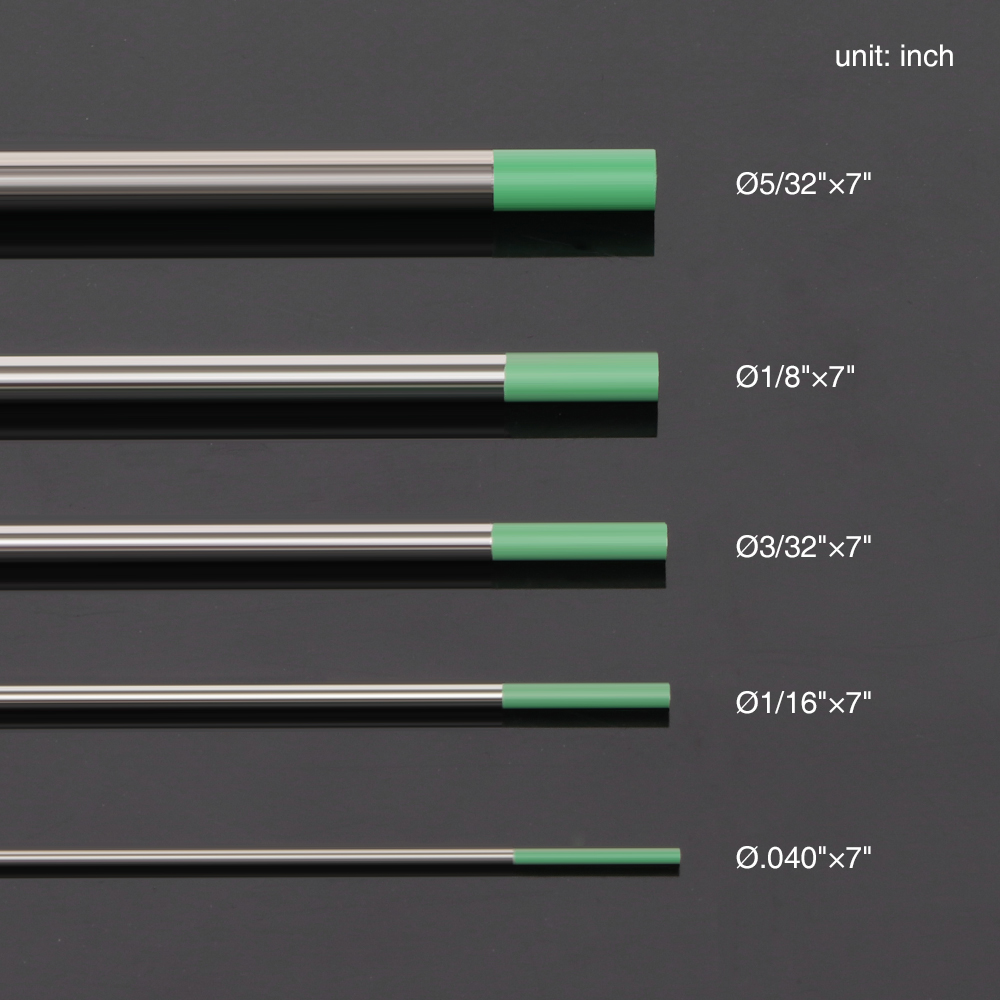 10pk TIG Welding Tungsten Electrode .040 1/16 3/32 1/8 5/32 by 7