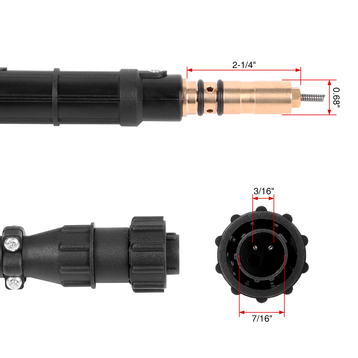 100A 10ft MIG Welding Gun Torch Stinger Replacement for Miller M-100 M