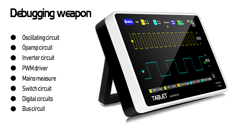 Analysers Data Acquisition 1x 7 Digital Tablet Oscilloscope 2ch 100mhz Bandwidth 1gs Sampling Rate Display Business Office Industrial Sharedmarrakechdeserttours Com