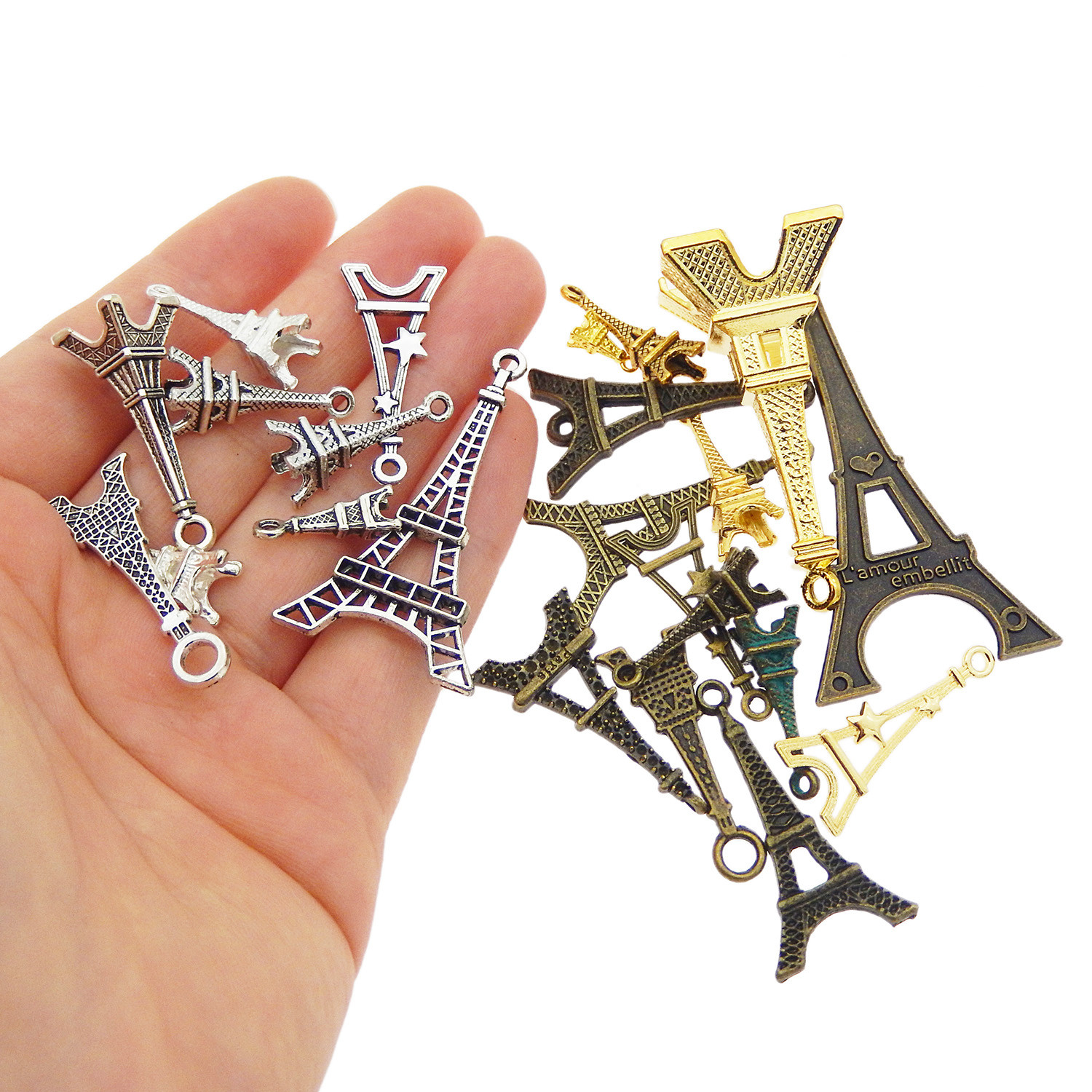 20 pcs Alloy Metal Musical Instruments Craft Charms Mixed Kinds DIY Pendants