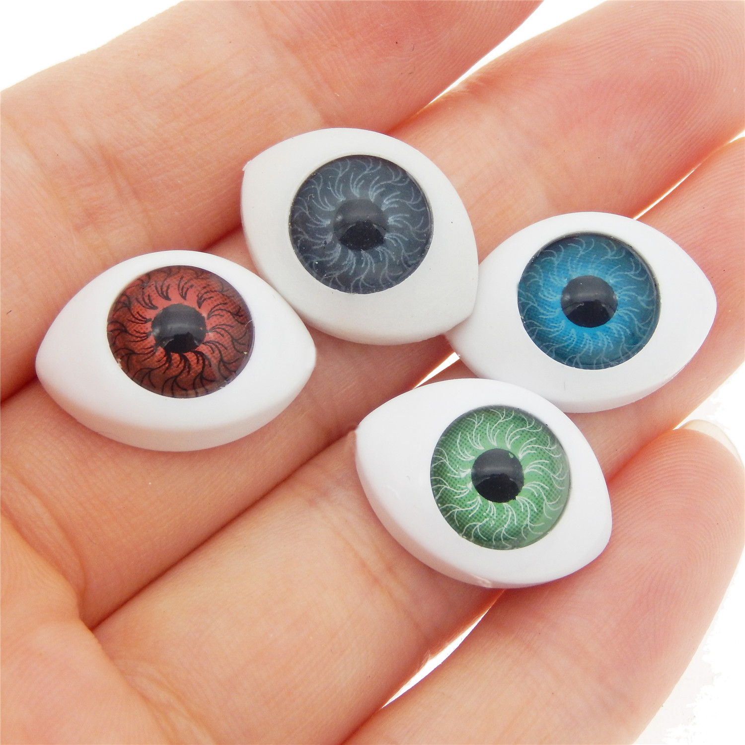 10 pcs Assorted Mixed Plastic Eyeballs Doll Eyes Round Pupils Craft ...