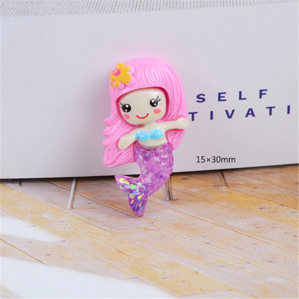 2-3cm Resin Mermaid Craft Bulk Flat Back Embellishments Decorations 20 ...