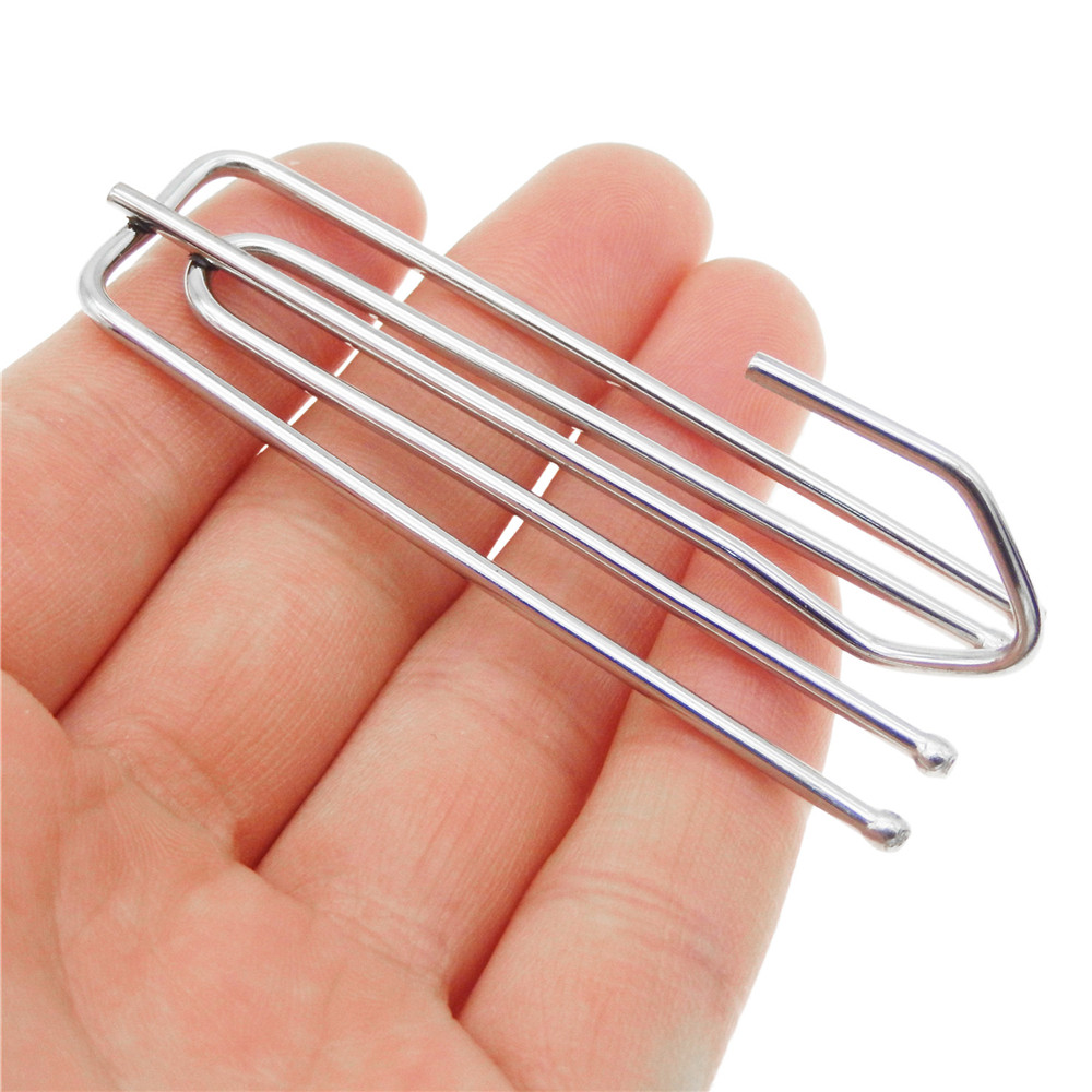 Durable Steel Metal Drapery Hooks Pin On Curtain Header Tape