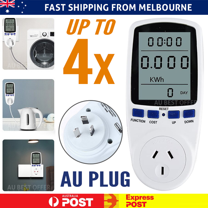 New 240V Power Meter Consumption Energy Monitor Watt Electricity Usage Tester AU eBay