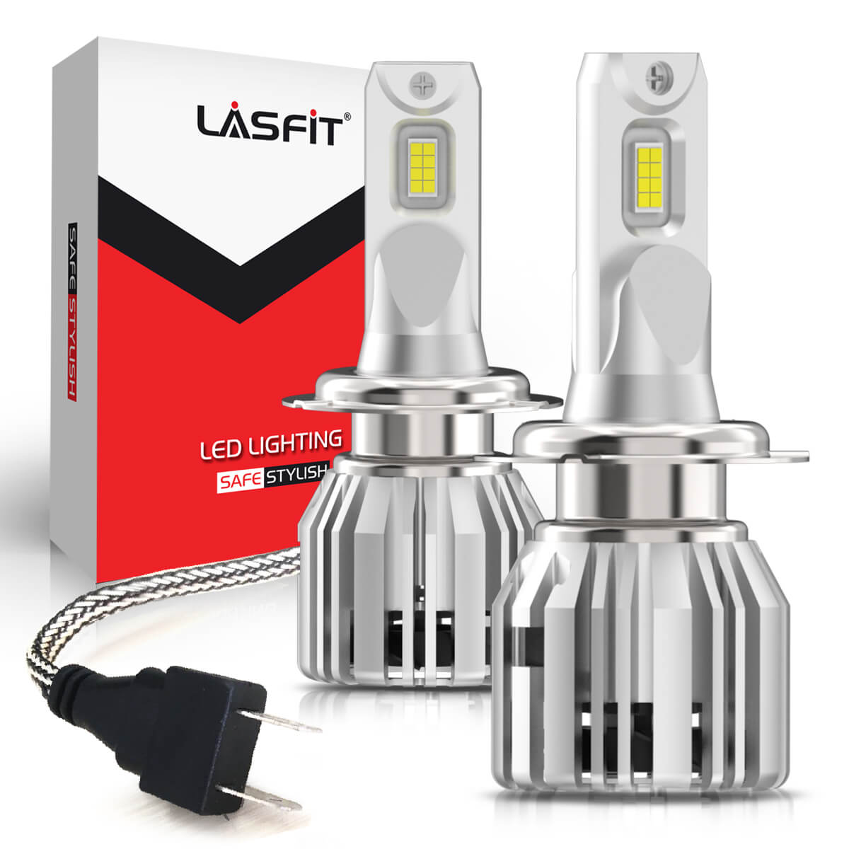 Lasfit H7 Led Headlight Bulb Conversion Kit High Low Beam Lamp 6000k Super White Ebay