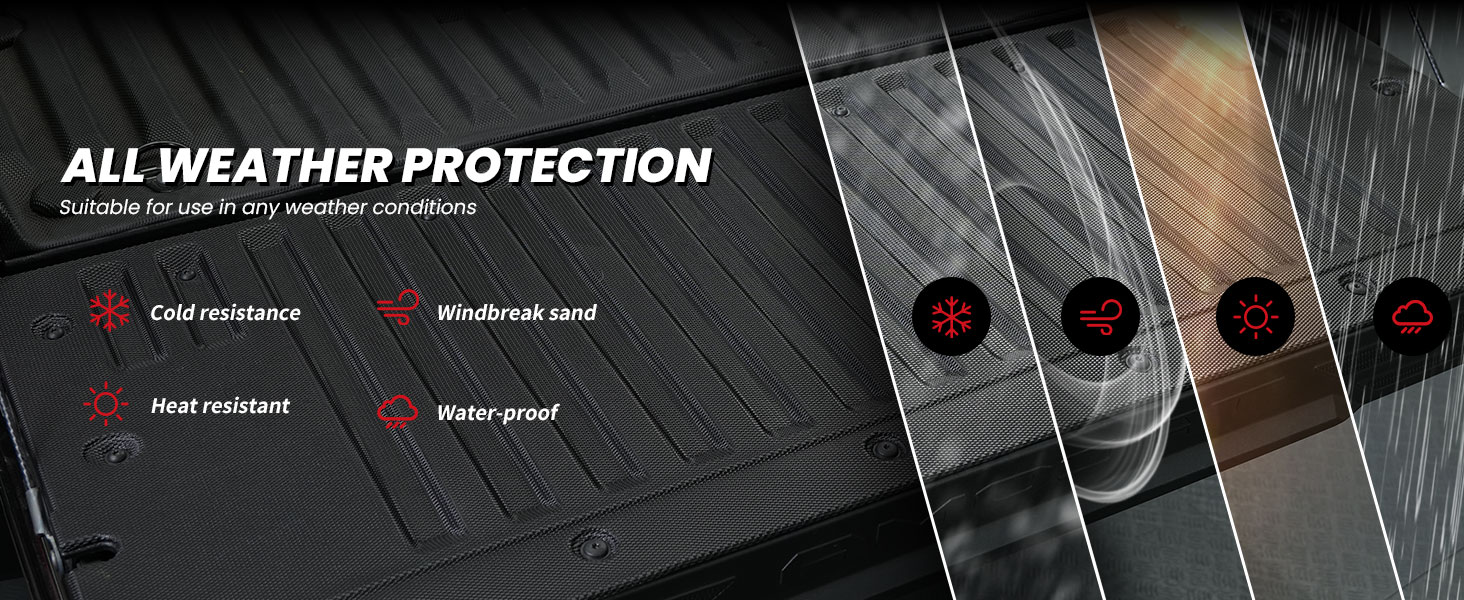 thumbnail interactive-video image 1 of LASFIT Heavy Duty TPE Tailgate Mat For 2024-2025 Toyota Tacoma – Bed Liner 1 of 4