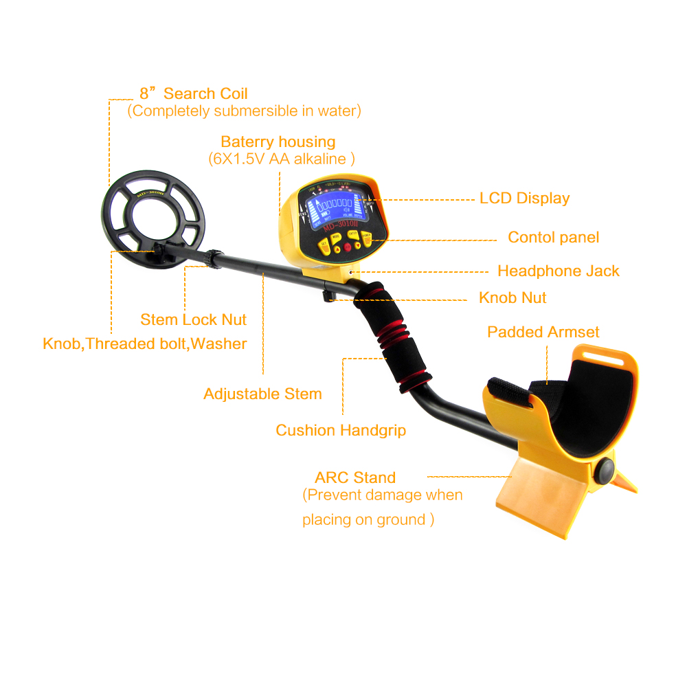 2m Inground Gold Metal Coins Detector Digger Hunter Finder Deep