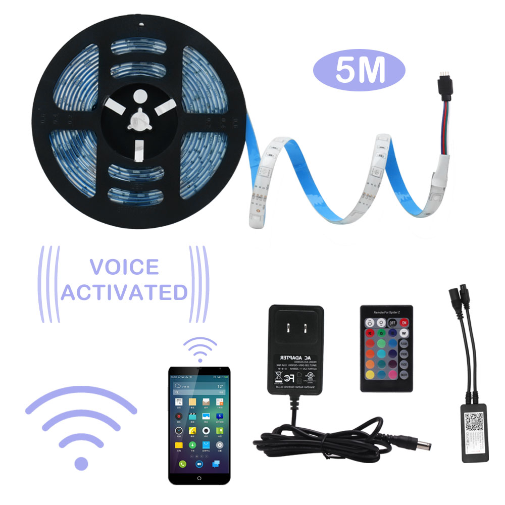Rgb Led Strip Lights Kit Smart Phone Controlled Wifi Wireless Rgb Led Strip Lights Kit Smart Phone
