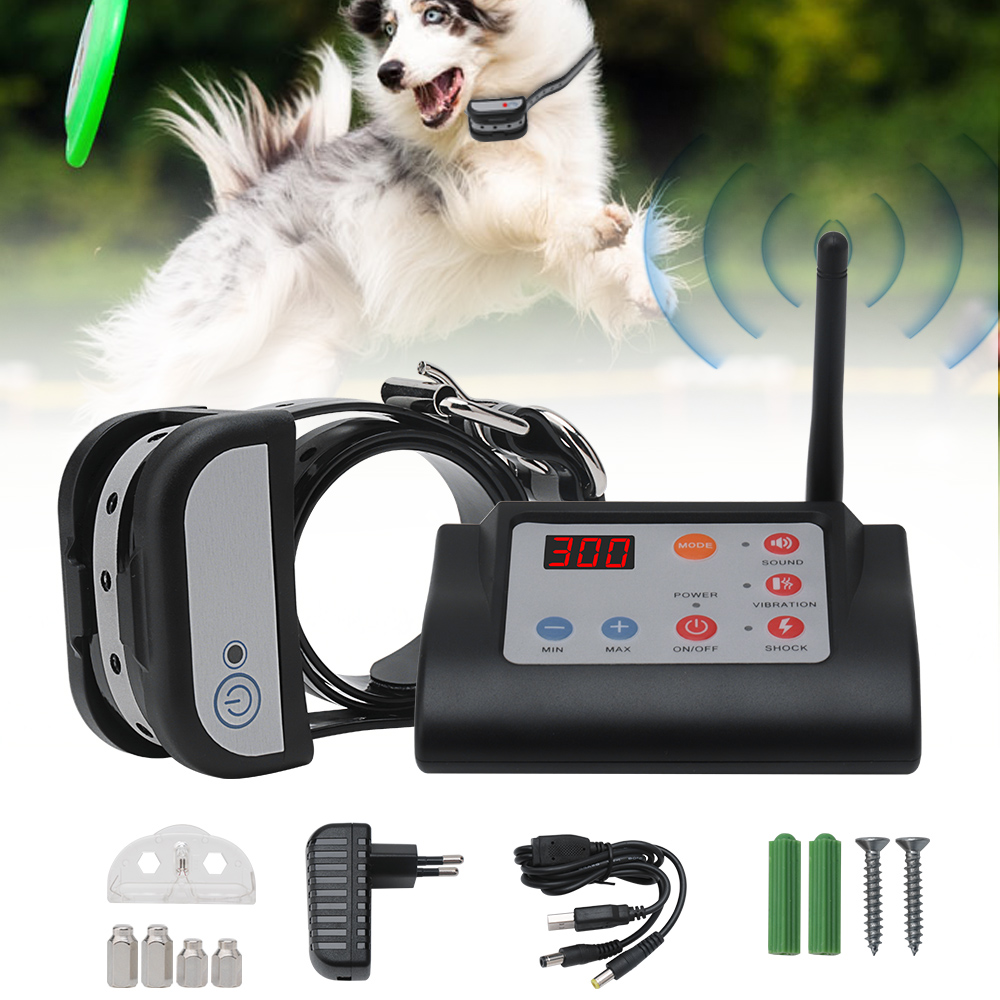 Wireless Dog Electric Fence Containment Pet Boundary Training Collar
