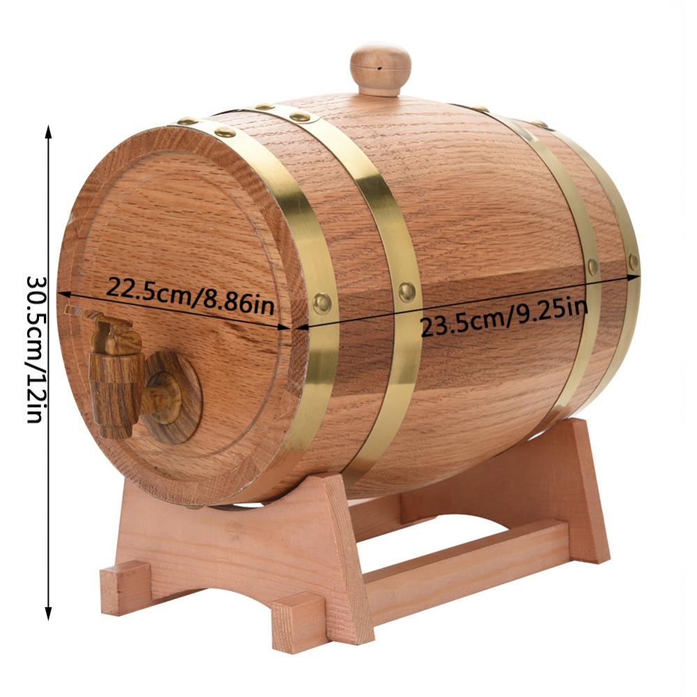 Holzfass 1.5 / 3 / 5 / 10 Liter Eichenfass Whiskyfass Weinfass