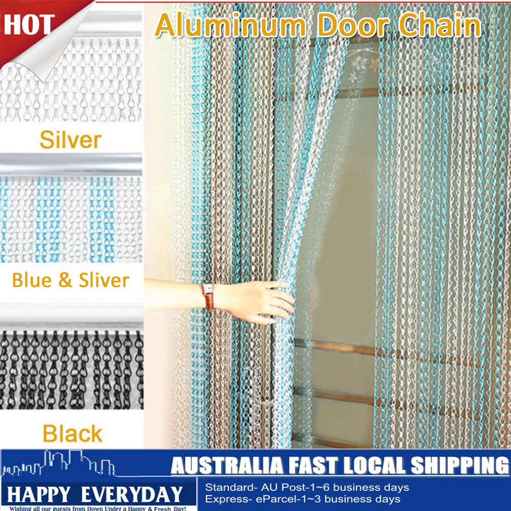 Au Aluminium Metal Chain Door Screen Curtain Fly Blinds Pest