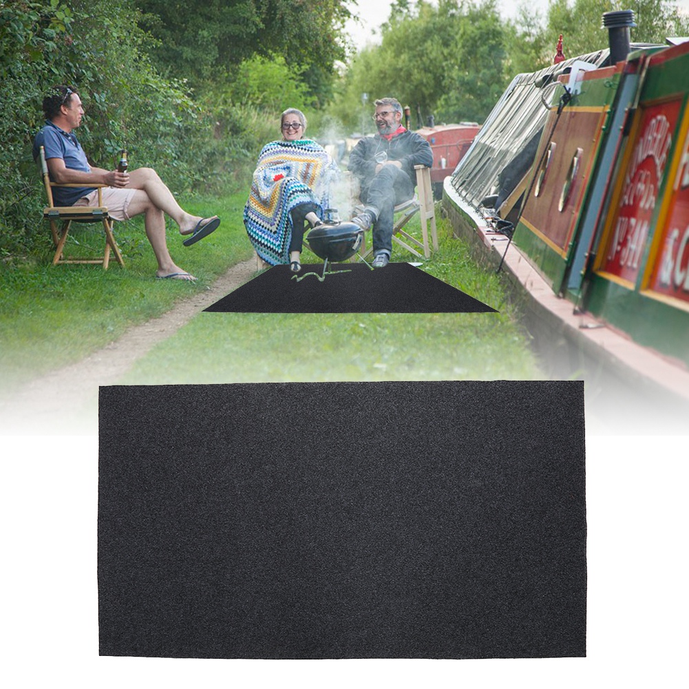 Deck Burn Protection Fire Retardant BBQ Floor Mat Rug Barbecue Grill