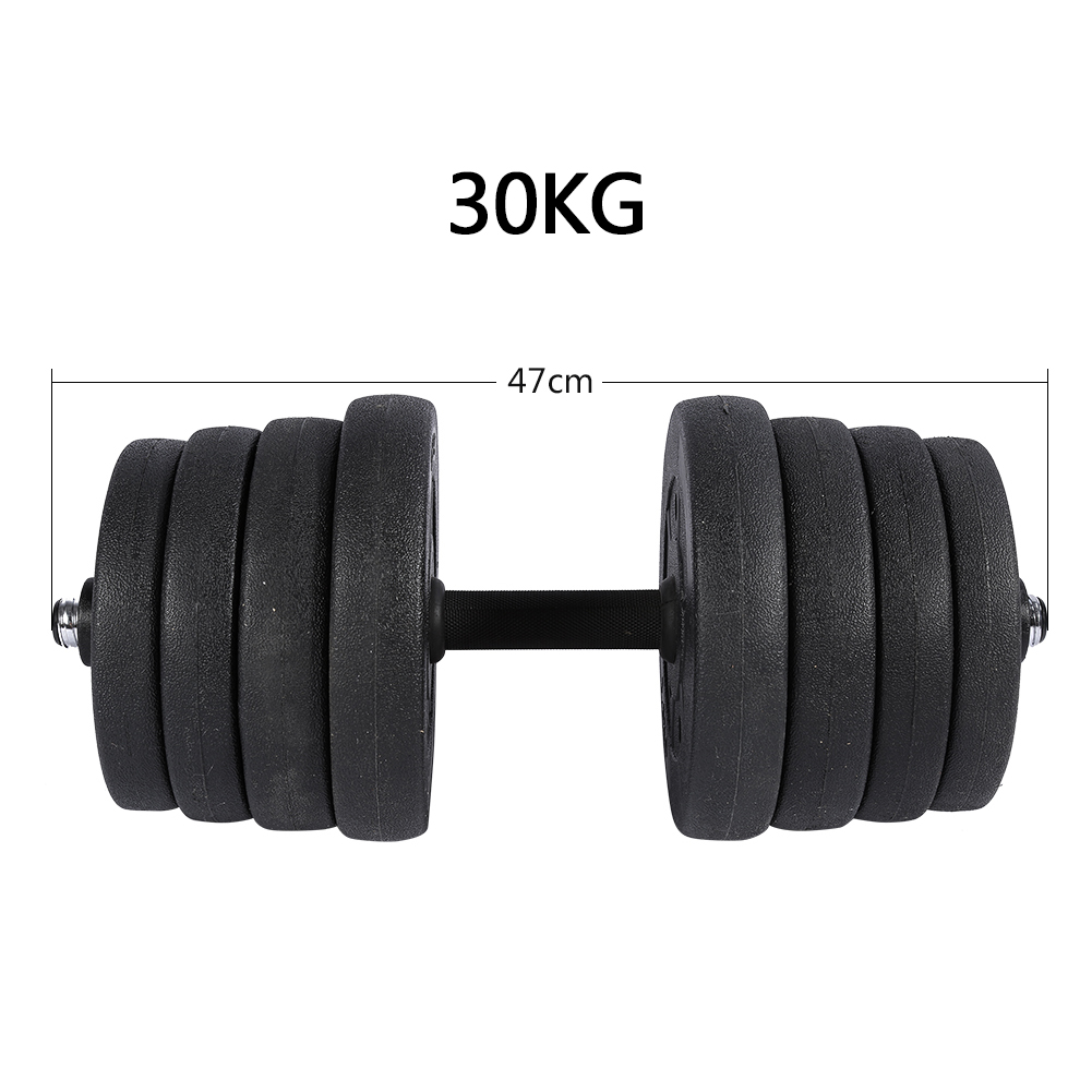 TOP 30KG Weight Lifting Dumbbell Sets Bicep Triceps Gym Home Fitness