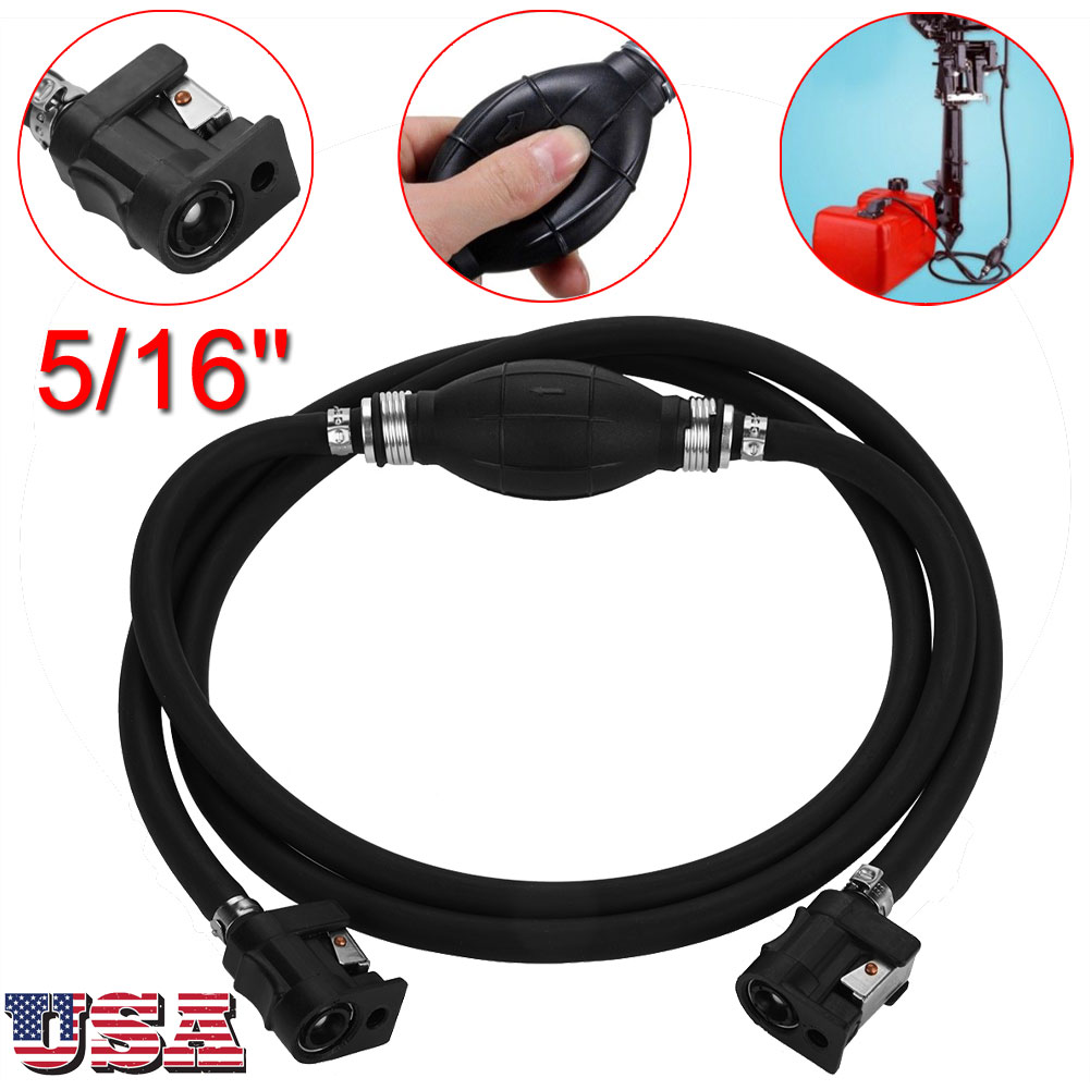 Marine Outboard Boat Motor Fuel/Gas Hose Line Assembly 5/16" with