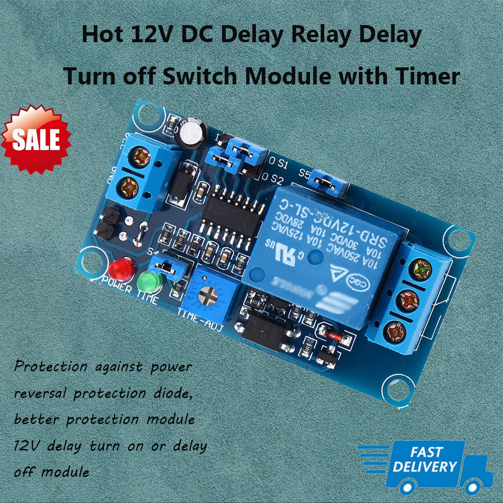 DC 12V Trigger Delay Relay Switch Turn On Off Board Relay Module with