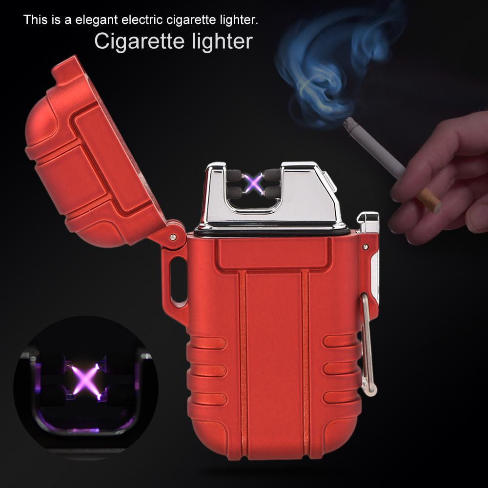 Electric Lighter Dual Arc Cigarette Plasma Rechargeable Windproof