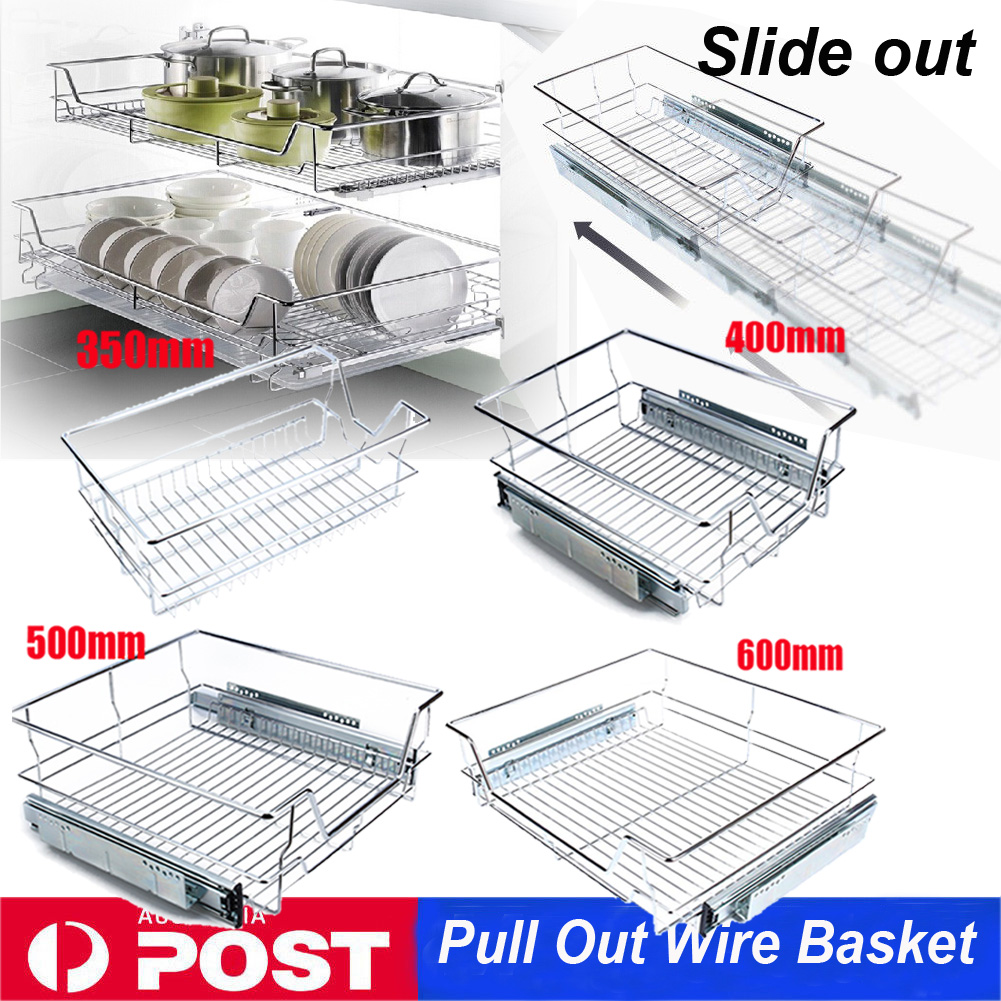 Heavy Duty Pull Out Pantry Drawer Slide Wire Basket Wardrobe