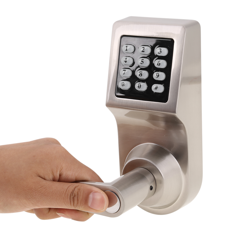 4in1 Digital Electronic Code Keyless Keypad Door Lock Home Security