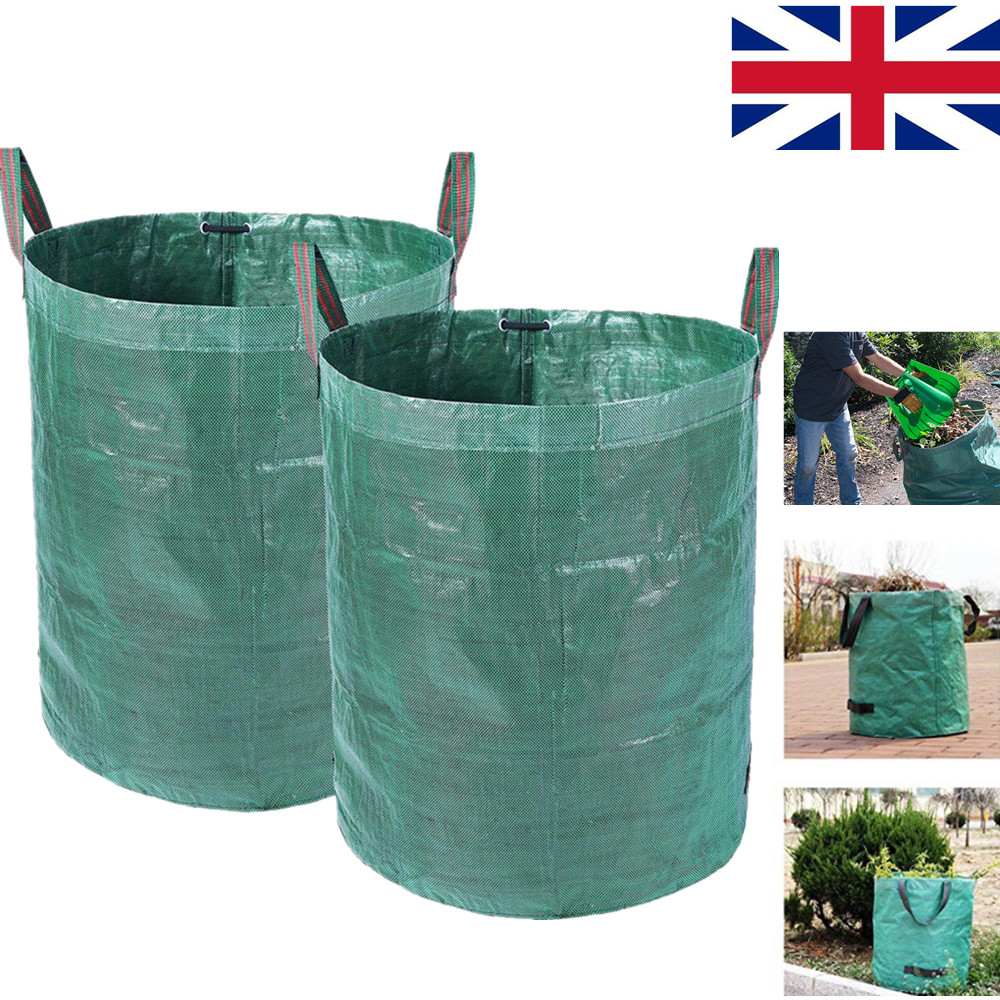 2Pack 270L Garden Waste Bags - Heavy Duty Large Refuse Sacks With ...