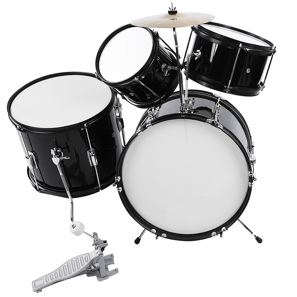 5 Piece Complete Junior Drum Set Cymbals Child Kids Kit Gift with Stool