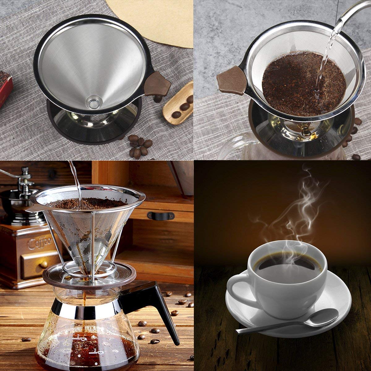 Pour Over Coffee Maker / Coffee Cone Filter - for Coffee ...