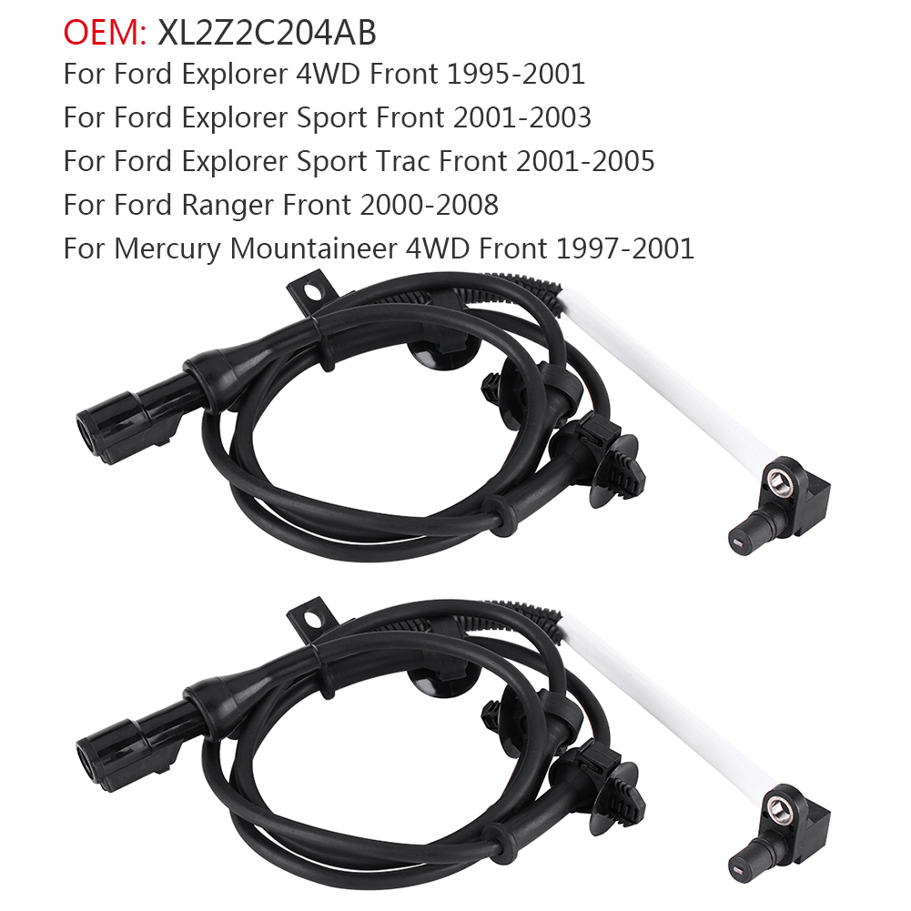 2x Front Left Right Abs Speed Sensor For Ford Explorer Ranger 95 08 Xl2z2c204ab Ebay