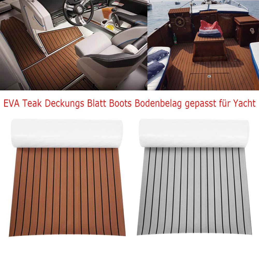 Teak EVA Schaum Boot Yacht Bodenbelag-Matte Deck Teppich Selbstklebend 240x90cm