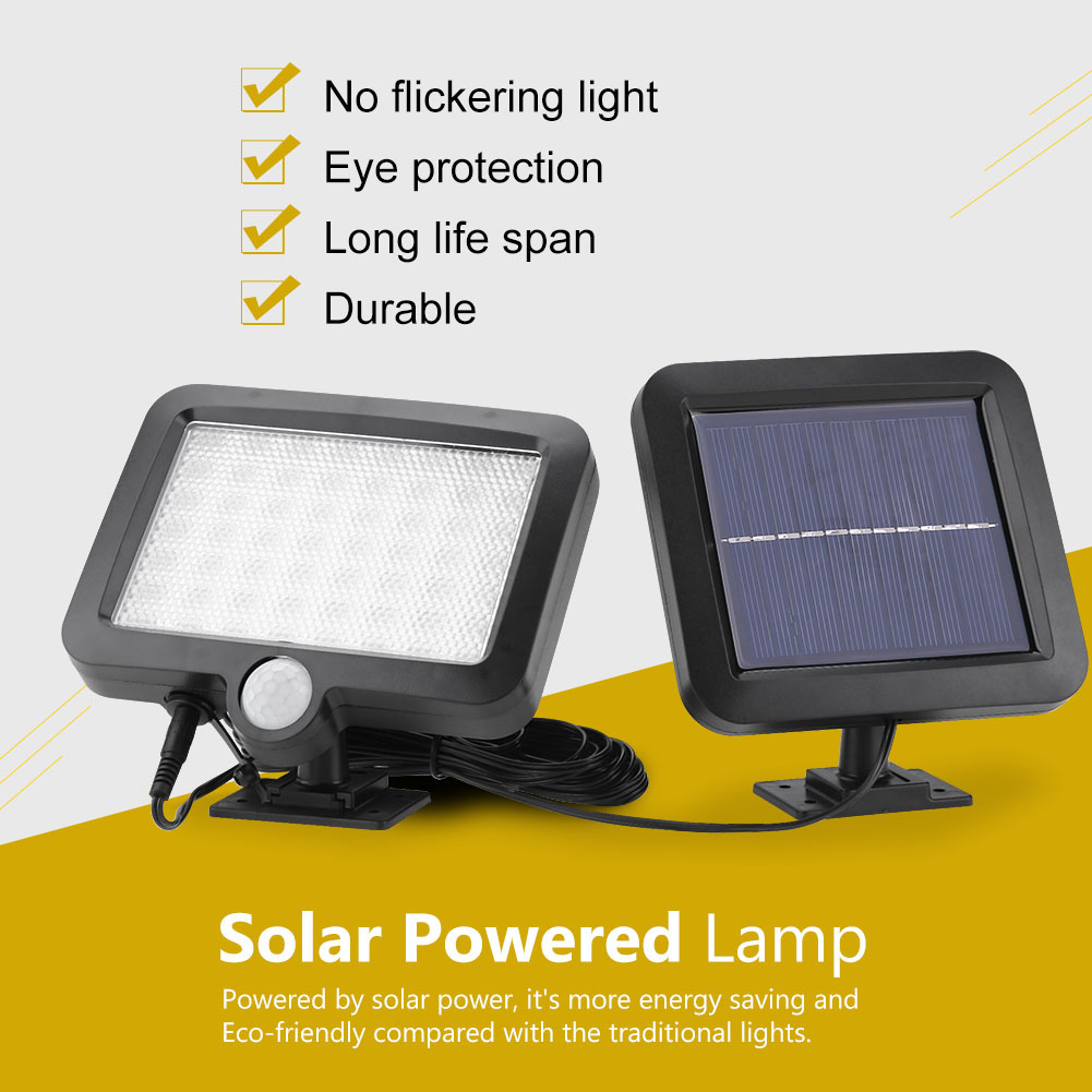 Waterproof 56 Led Solar Powered Lamp Outdoor Garden Yard Pir