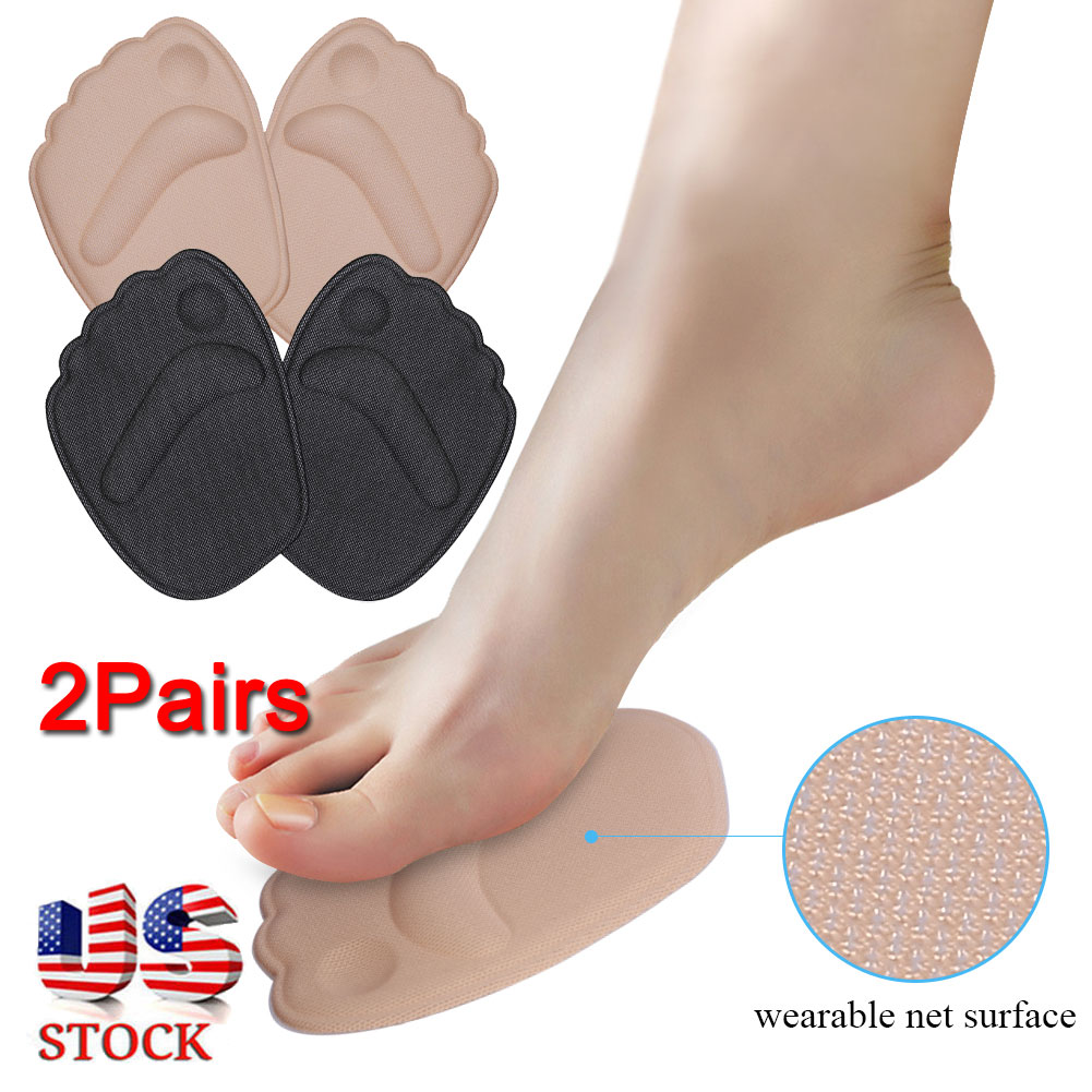 2 Pairs Silicone Gel High Heel Shoe Front Pads Cushion Insert Insoles ...
