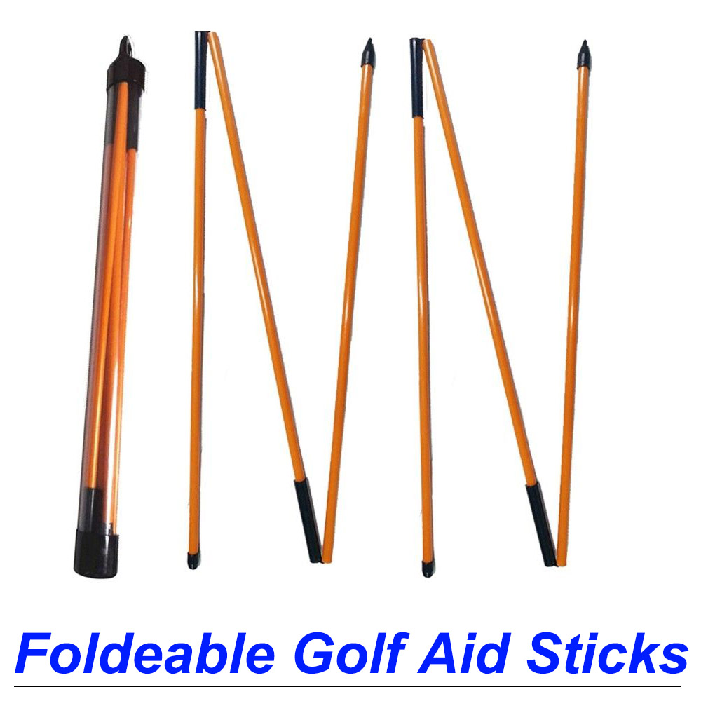 Details About Foldeable Golf Alignment Sticks Swing Plane Tour Training Practice Aid