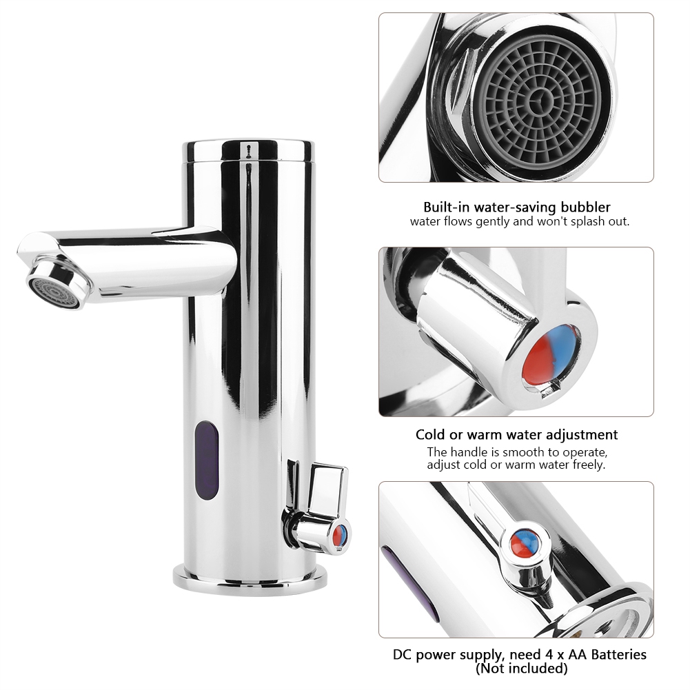 Automatic Sink Mixers Sensor Hands Free Infrared Bathroom Basin Faucet