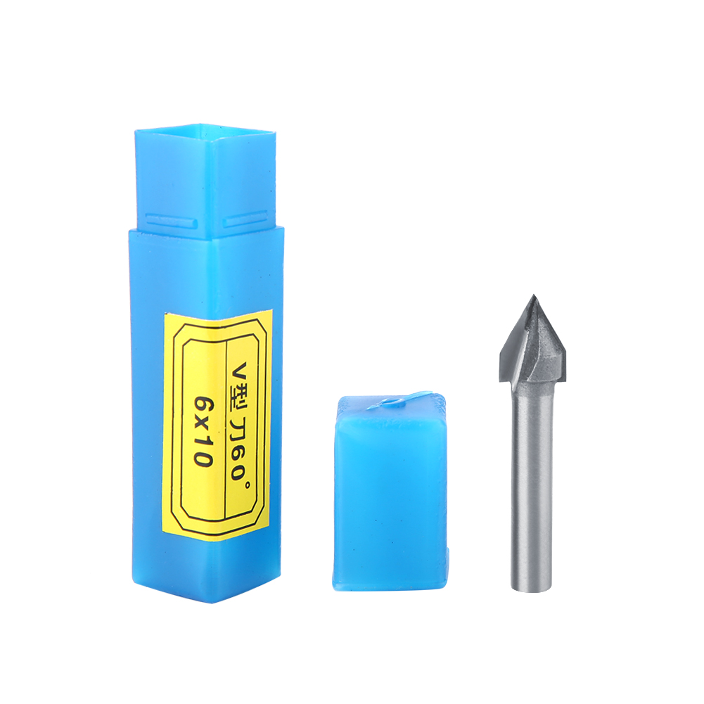 3D V Shape Groove Router Bit CNC Engraving 60° 10mm Cutting Edge Cutter Tool