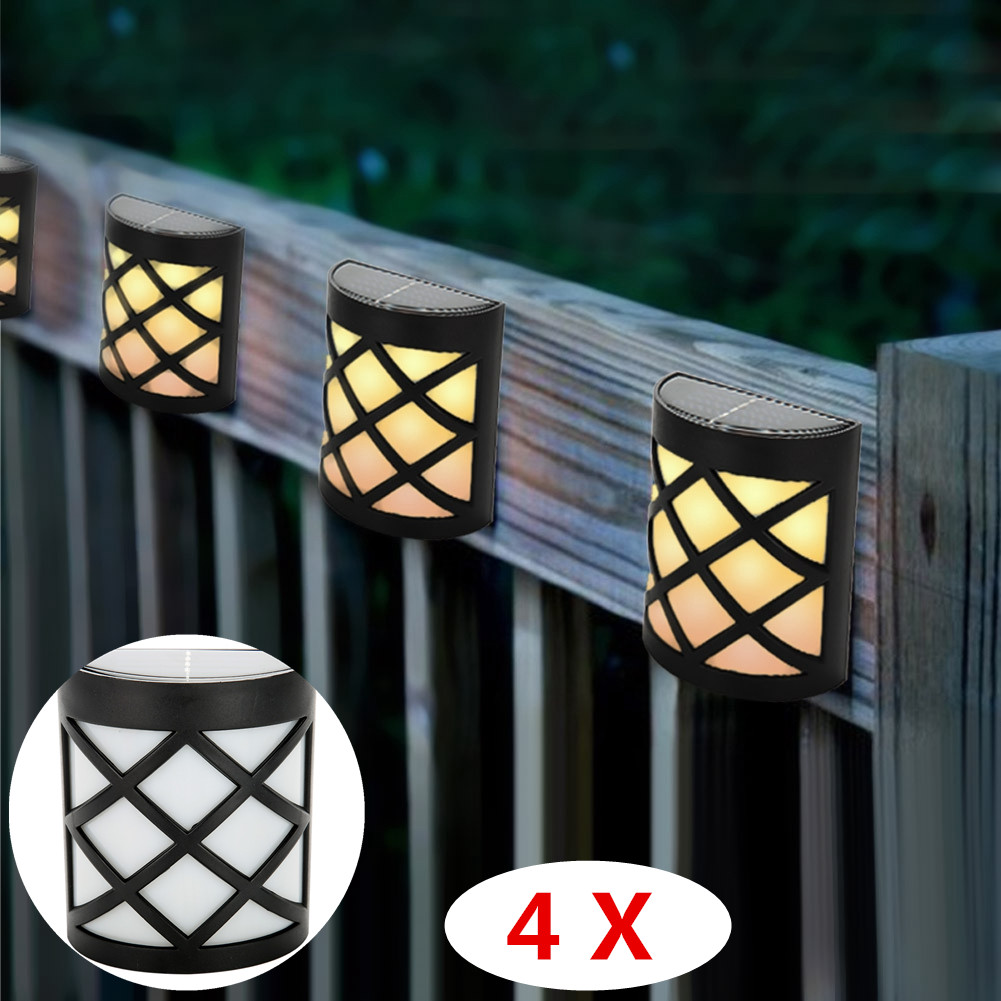4 X Led Solar Powered Vintage Bulb Lights Garden Path Safe