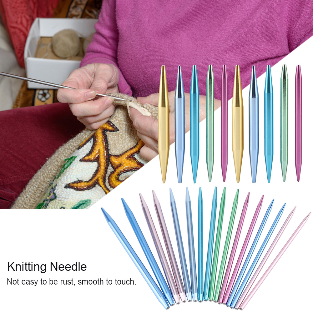 X Interchangeable Aluminum Circular Knitting Needle Sets Mm Mm Tool Set EBay