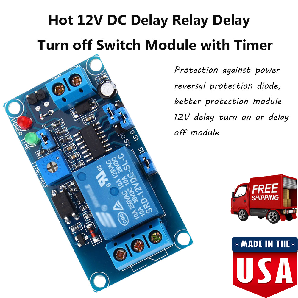 Dc 12v Trigger Delay Time Turn On Switch Timer Board Relay